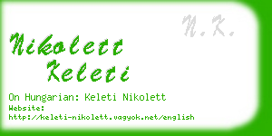nikolett keleti business card